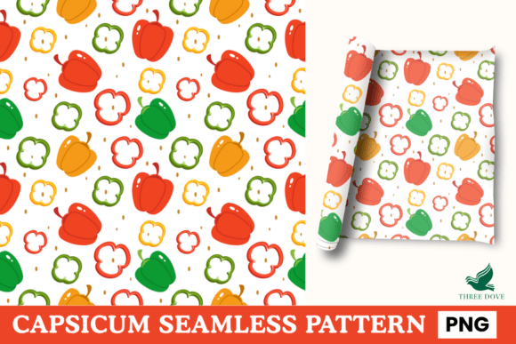 Capsicum Seamless Pattern: A Versatile Digital Design for Creative Projects