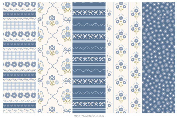 Cottagecore Seamless Digital Paper Set 2: A Rustic Touch for Creative Projects
