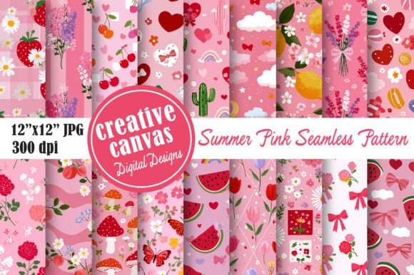 Girly Valentine Floral Digital Papers: A Versatile Collection for Creative Projects