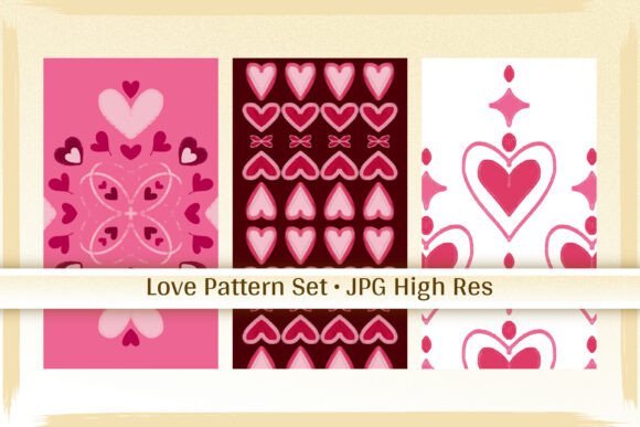 Heart Pattern Background Set: A Versatile Design for Creative Projects