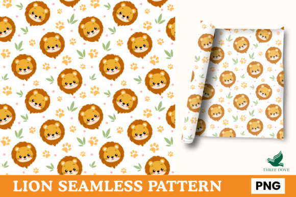 Lion Seamless Pattern - 07: A Versatile Digital Asset for Creative Projects