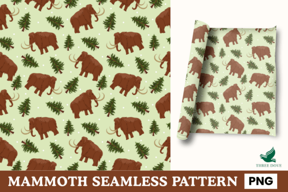 Mammoth Seamless Pattern - 04: A Versatile Digital Asset for Creative Projects