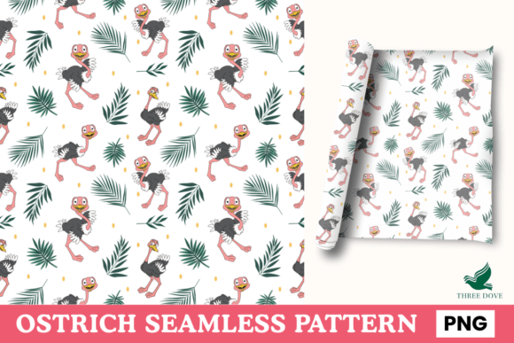 Ostrich Seamless Pattern - 03