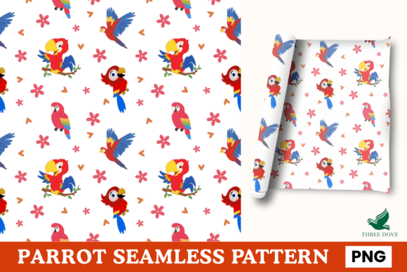 Parrot Seamless Pattern - 09: A Versatile Digital Asset for Creative Projects