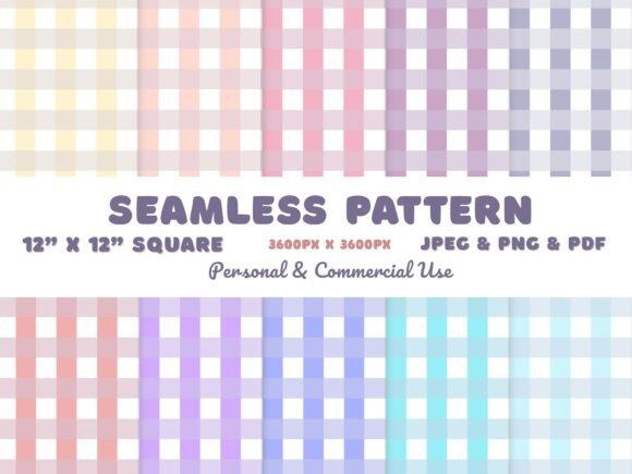 Pastel Gingham Seamless Pattern