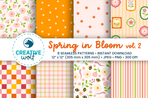 Spring in Bloom Seamless Patterns Vol. 2