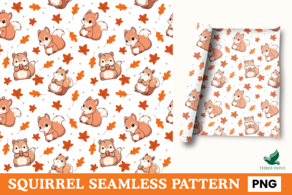 Squirrel Seamless Pattern - 10: A Versatile Digital Resource for Creative Projects