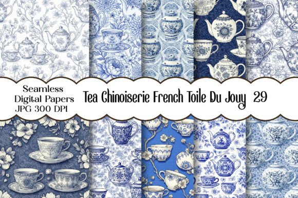 Tea Chinoiserie French Toile Du Jouy