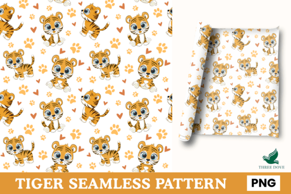 Tiger Seamless Pattern - 01: A Versatile Digital Resource for Creative Projects