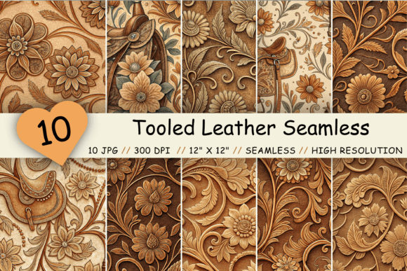 Tooled Leather Seamless Pattern, Western: A Unique Design for Creative Projects