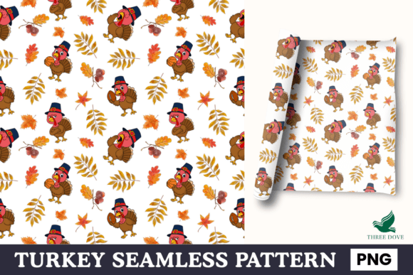 Turkey Seamless Pattern - 03: A Versatile Digital Asset for Creative Projects
