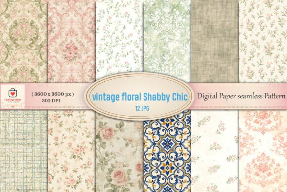 Vintage French Floral Seamless Digital for Creative Projects